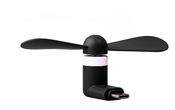PBS-Mini Type-C Fan & Portable Mini USB Dragon Fan with 2 Leaf Portable Cooling Fan Flexible Cooler Connect with Laptop, Smartphone, Powerbank, USB Adapter/Hub & Mobile with OTG with Free OTG