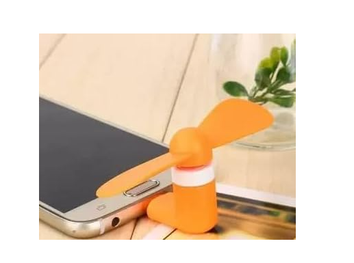 PBS-Mini Type-C Fan & Portable Mini USB Dragon Fan with 2 Leaf Portable Cooling Fan Flexible Cooler Connect with Laptop, Smartphone, Powerbank, USB Adapter/Hub & Mobile with OTG with Free OTG - Image 2