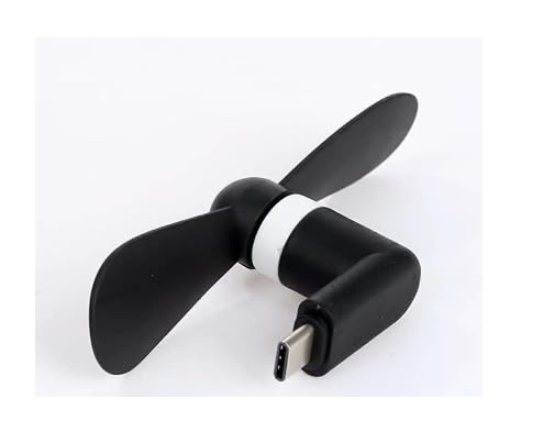 PBS-Mini Type-C Fan & Portable Mini USB Dragon Fan with 2 Leaf Portable Cooling Fan Flexible Cooler Connect with Laptop, Smartphone, Powerbank, USB Adapter/Hub & Mobile with OTG with Free OTG - Image 3